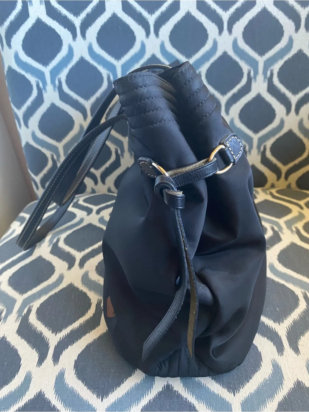Dooney & Bourke Victoria Black Nylon And Leather Trim Tote Shoulder bag